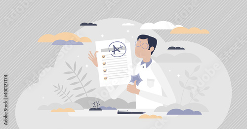 Text exam approval as passed A mark and pass school test tiny person concept