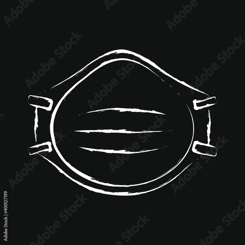chalk icon, reusable face mask without valve