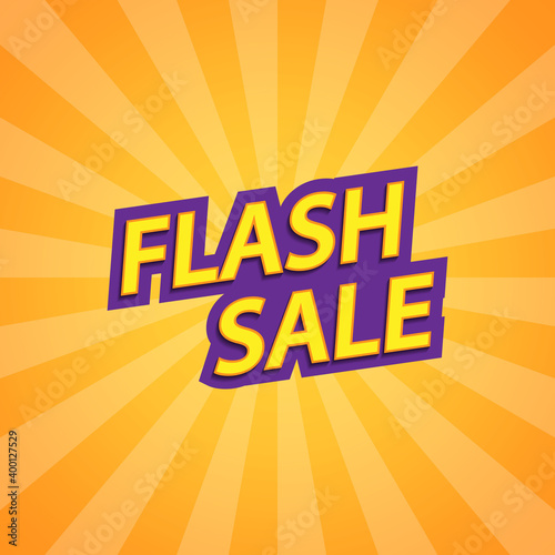 Flash sale special offer  banner template design  vector illustration.