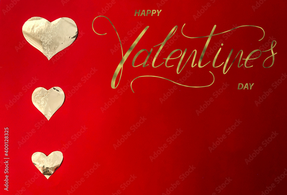 Happy Valentine's day! Card, online banner, greeting card, Flat lay on Valentine's Day Happy Valentine's day! Card, online banner, greeting card, Flat lay on Valentine's Day