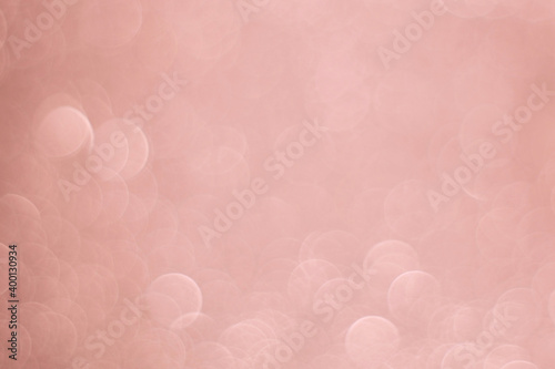 Fototapeta Naklejka Na Ścianę i Meble -  rose gold bokeh abstract glitter background for Christmas and Valentine.