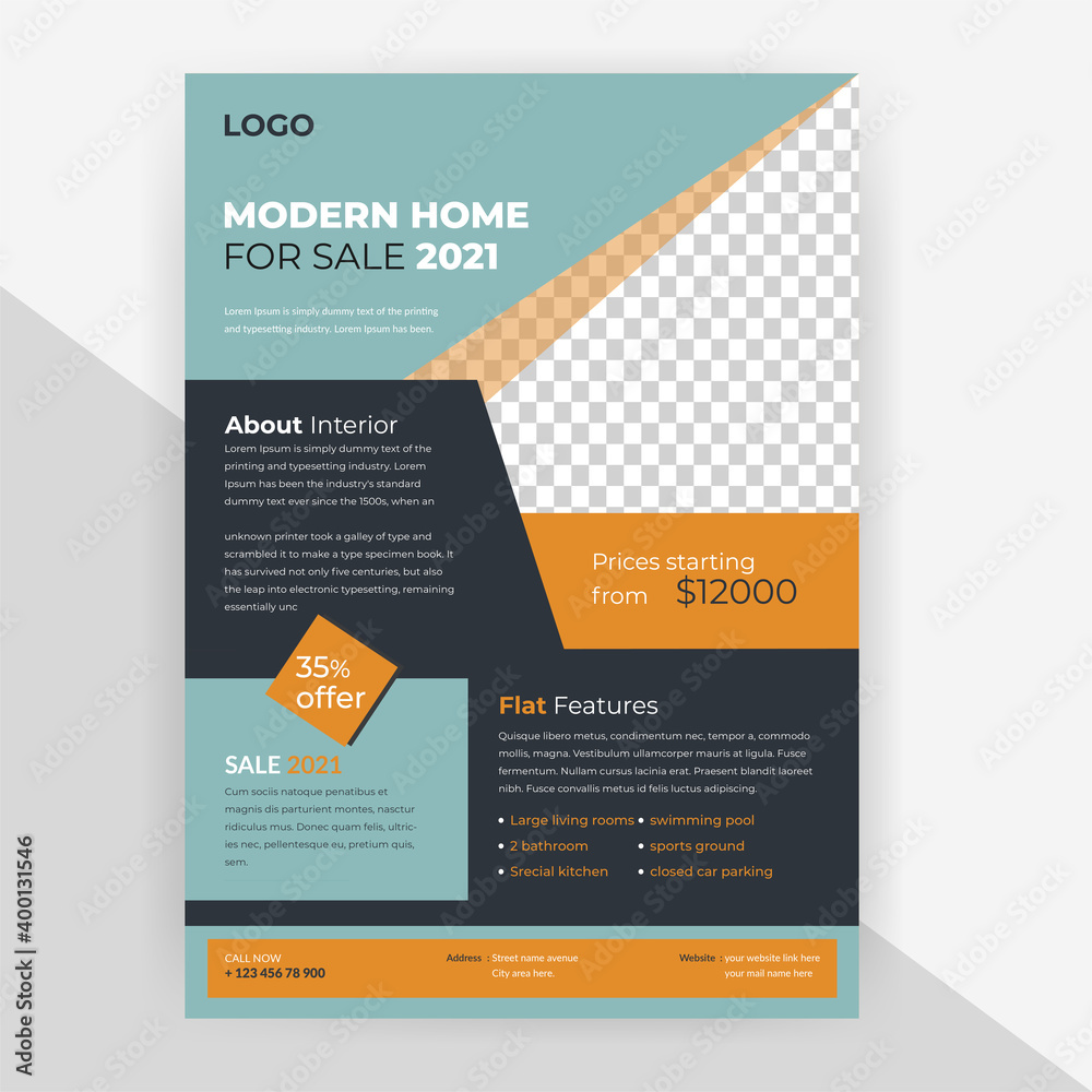 Modern Real Estate Flyer Design Template
Modern Real Estate Flyer Design Template
