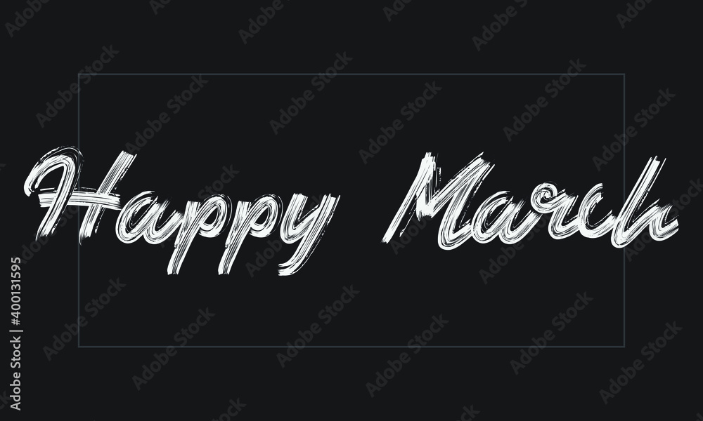 Fototapeta premium Typography Handwritten modern brush lettering words in white text and phrase isolated on the Black background