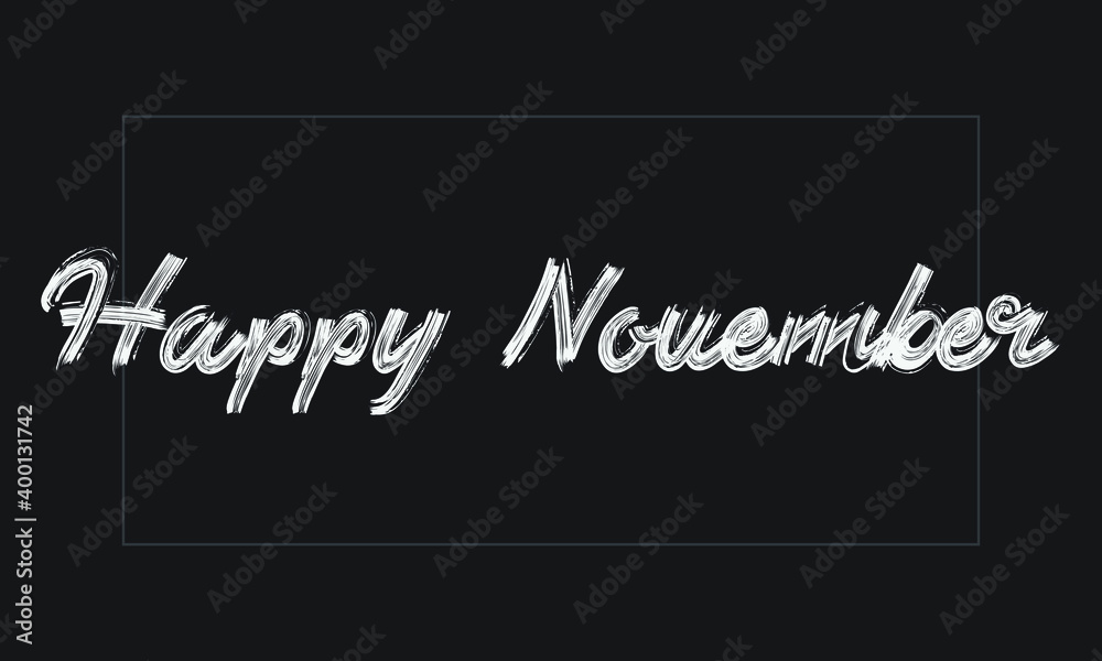 Fototapeta premium Typography Handwritten modern brush lettering words in white text and phrase isolated on the Black background