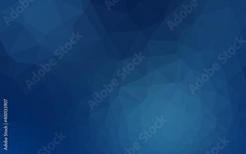 Dark BLUE vector abstract polygonal texture.