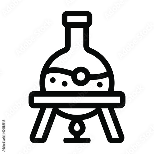 
Lab experiment glyph icon in editable style
