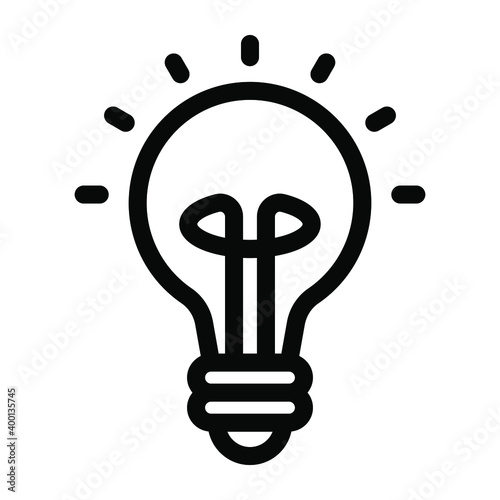 
A solid vector of bulb in modern editable style 
