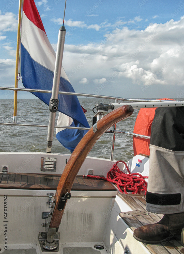 Fototapeta premium On a sailboat