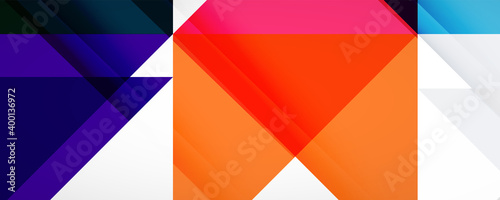 Set of vector triangle geometric backgrounds. Vector illustration for covers  banners  flyers and posters and other designs