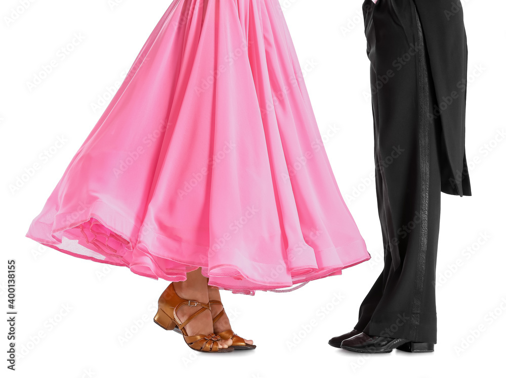 Obraz premium Cute little children dancing against white background