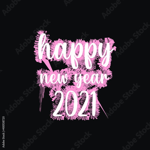 Happy new year 2021 vector