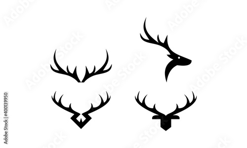 set logo deer antler 