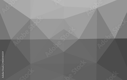 Light Silver, Gray vector abstract polygonal layout. © Dmitry