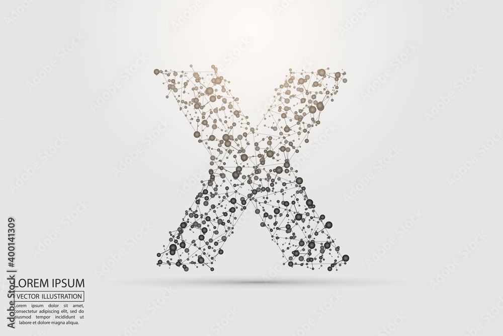 English letters abstract font consists 3d of triangles, lines, dots and connections. Vector illustration EPS 10. English letters abstract font consists 3d of triangles, lines, dots and connections. Vector illustration EPS 10.