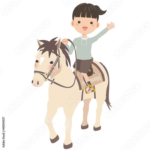 キッズ乗馬体験イメージ　女の子