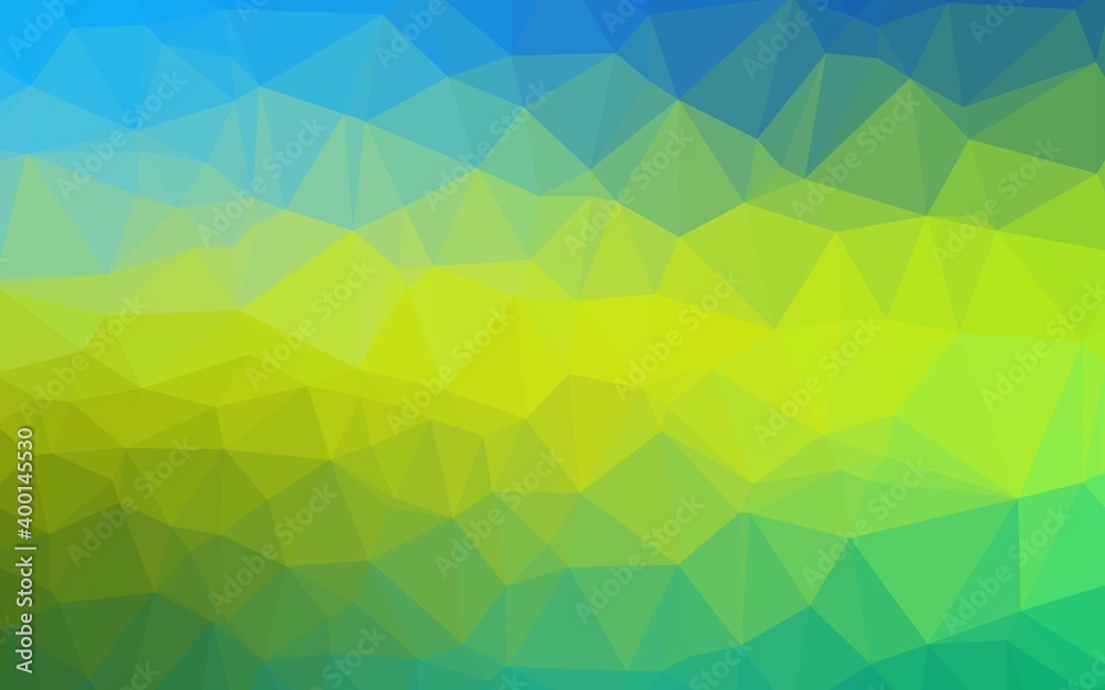 Light Blue, Yellow vector triangle mosaic texture. Light Blue, Yellow vector triangle mosaic texture.