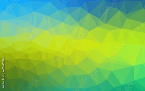 Light Blue, Yellow vector triangle mosaic texture.