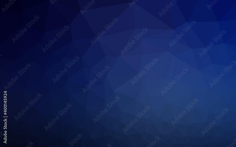 Dark BLUE vector blurry hexagon template. Dark BLUE vector blurry hexagon template.