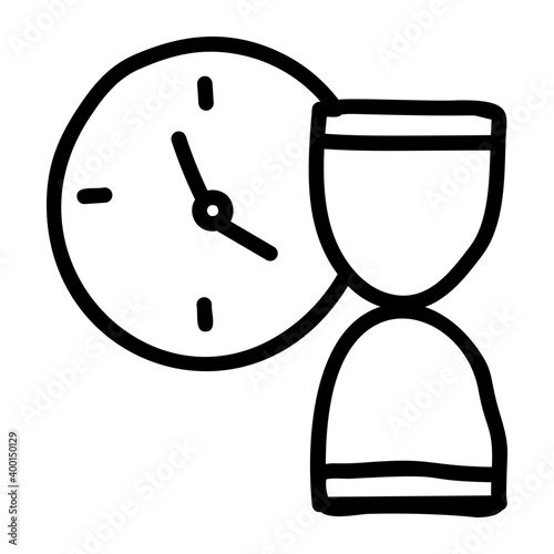 Deadline icon in line design.