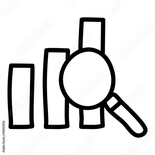 Line design of data analysis icon.