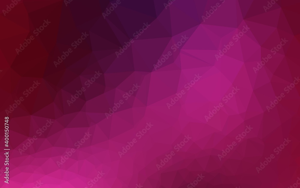 Dark Pink vector polygonal background.