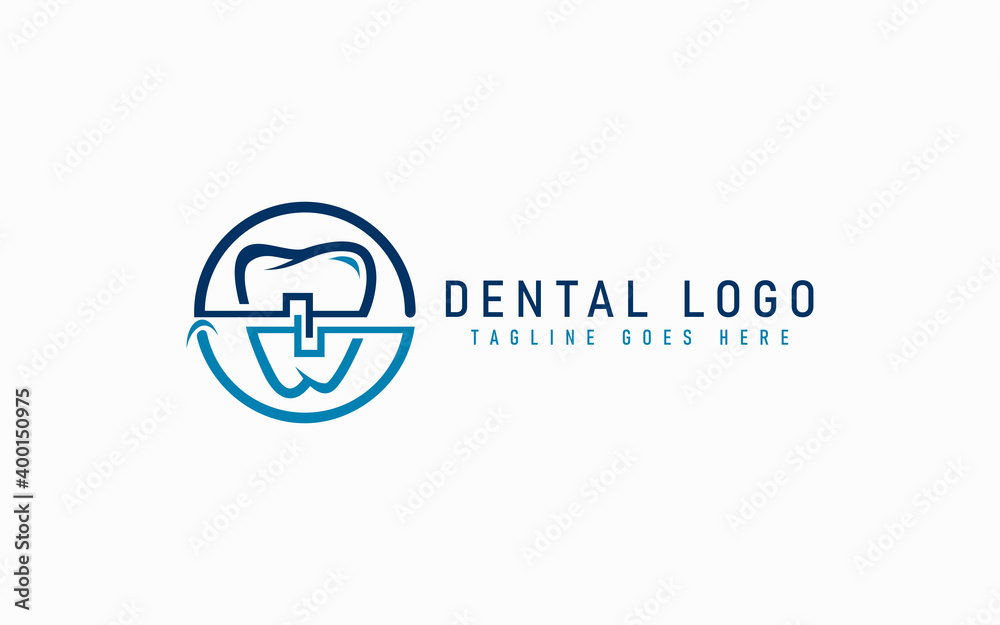 Creative Dental Logo Design. Usable For Business, Community, Industrial, Medical, Tech, Services Company. Vector Logo Design Illustration.