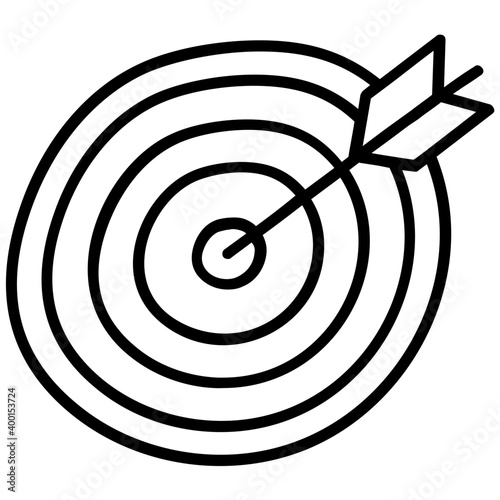 Line design of target icon.