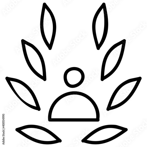 Man glory icon in line vector 