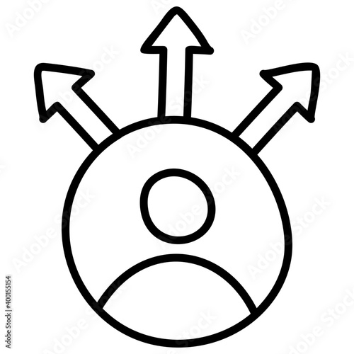 Line vector design of decision making icon