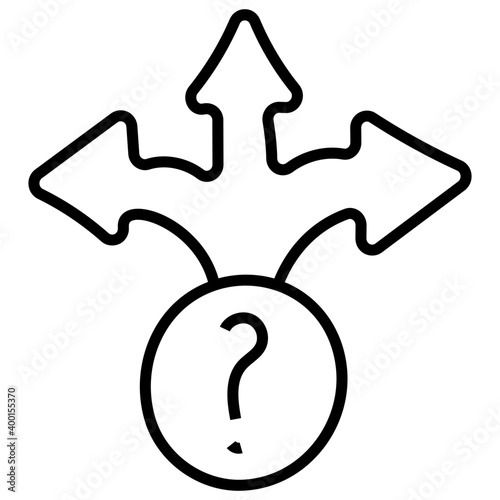 Line vector design of decision making icon