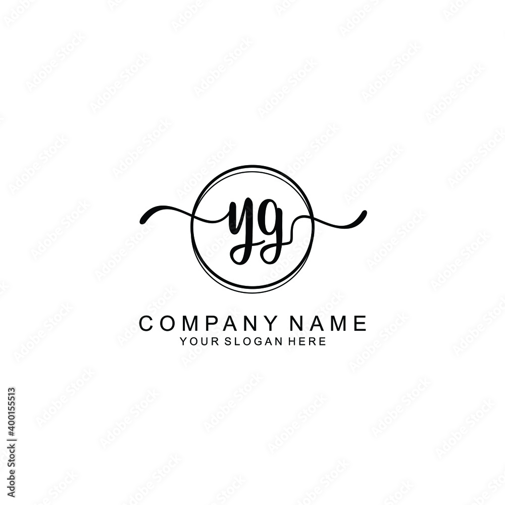 Initial YG Handwriting, Wedding Monogram Logo Design, Modern Minimalistic and Floral templates for Invitation cards Initial YG Handwriting, Wedding Monogram Logo Design, Modern Minimalistic and Floral templates for Invitation cards