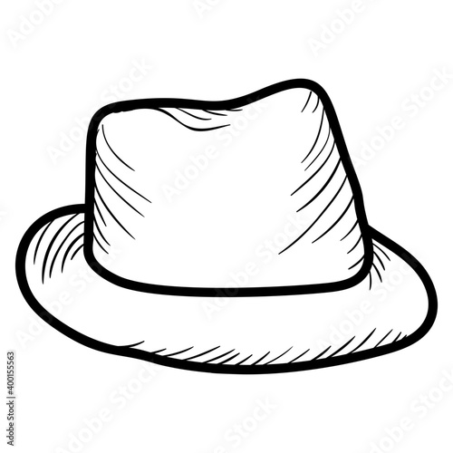 Cowboy hat vector in doodle design 