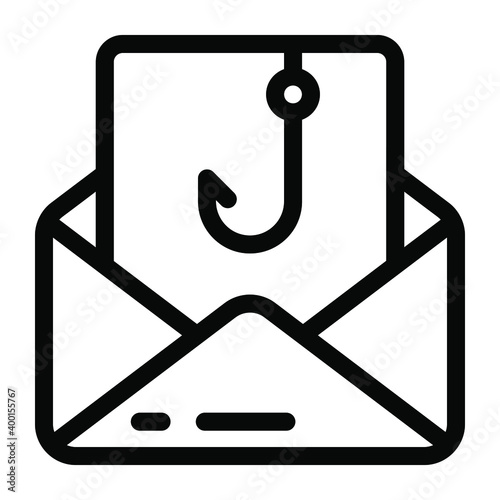 
Icon of phishing in solid editable vector
