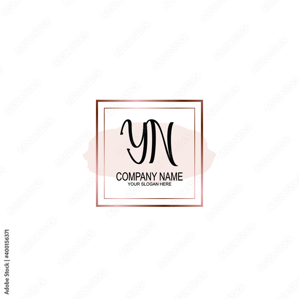 Initial YN Handwriting, Wedding Monogram Logo Design, Modern Minimalistic and Floral templates for Invitation cards Initial YN Handwriting, Wedding Monogram Logo Design, Modern Minimalistic and Floral templates for Invitation cards