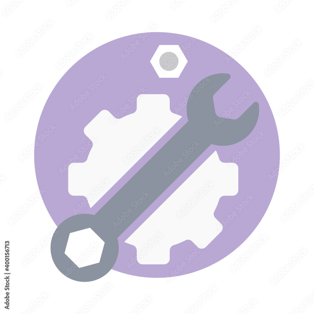 Tools, technical settings flat icon 