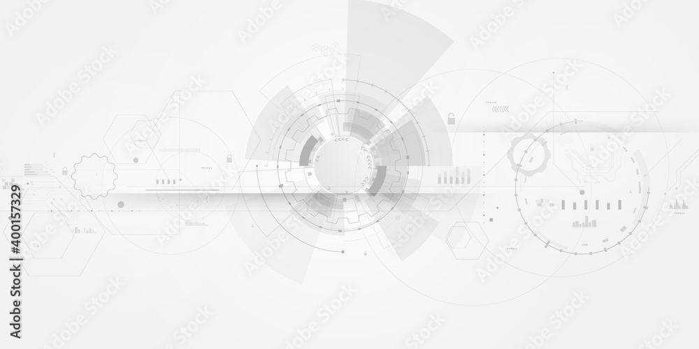 Obraz premium Abstract white background poster with dynamic wave Network technology vector illustration
