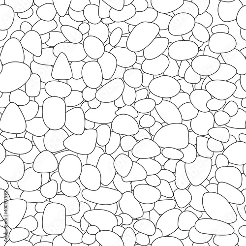 Seamless background pattern with pebble shapes