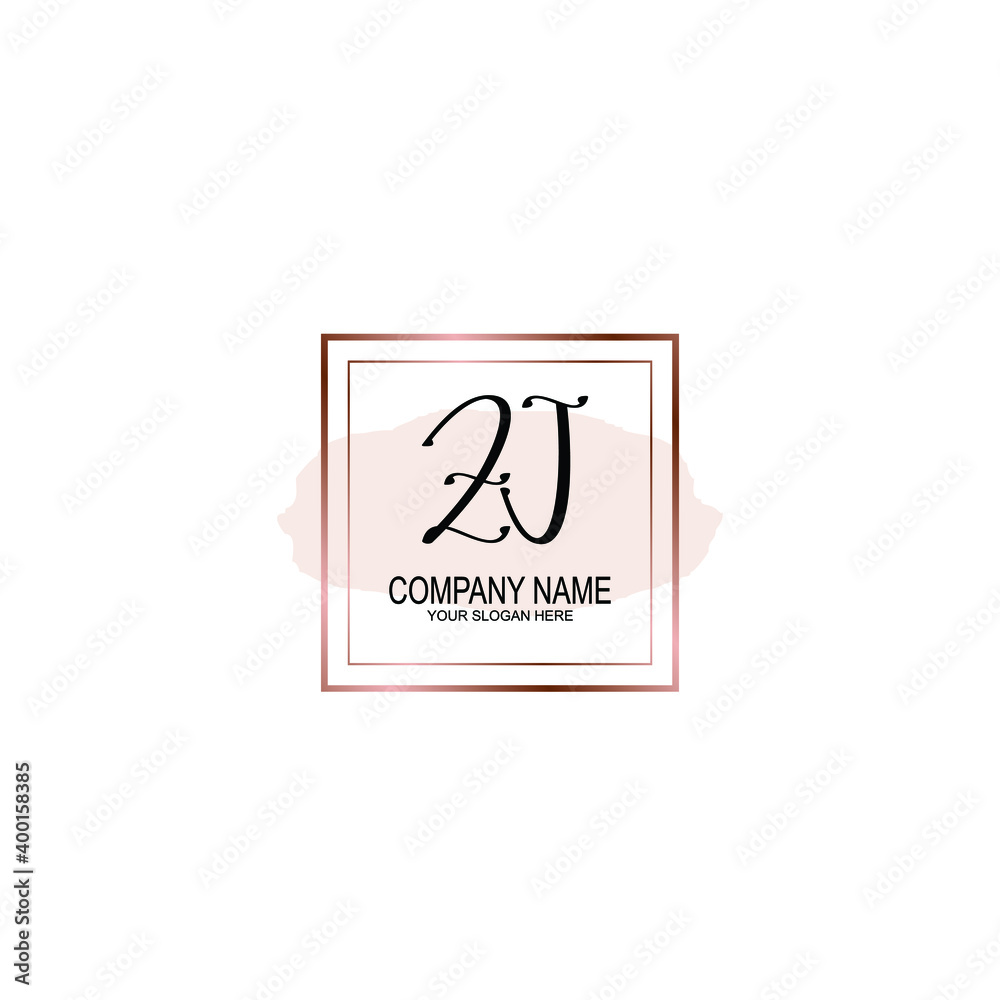 Initial ZJ Handwriting, Wedding Monogram Logo Design, Modern Minimalistic and Floral templates for Invitation cards Initial ZJ Handwriting, Wedding Monogram Logo Design, Modern Minimalistic and Floral templates for Invitation cards