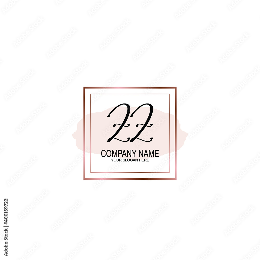 Initial ZZ Handwriting, Wedding Monogram Logo Design, Modern Minimalistic and Floral templates for Invitation cards Initial ZZ Handwriting, Wedding Monogram Logo Design, Modern Minimalistic and Floral templates for Invitation cards