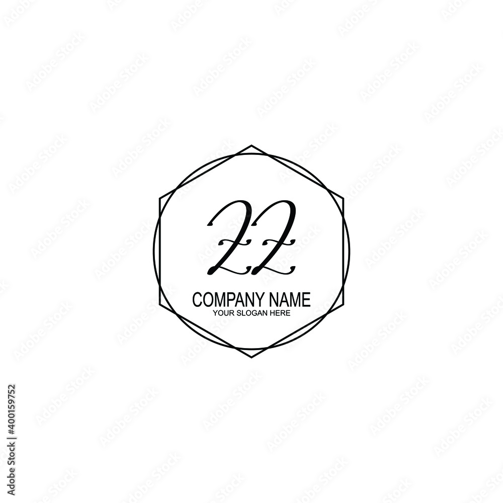 Initial ZZ Handwriting, Wedding Monogram Logo Design, Modern Minimalistic and Floral templates for Invitation cards Initial ZZ Handwriting, Wedding Monogram Logo Design, Modern Minimalistic and Floral templates for Invitation cards