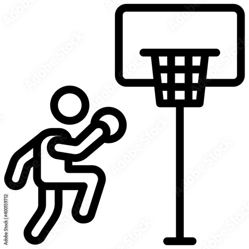 Man Playing Basketball 