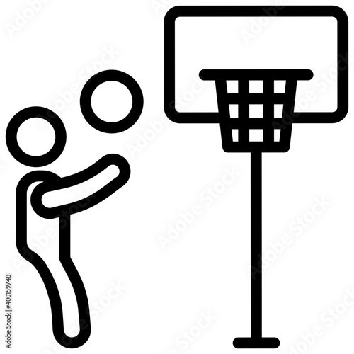 Man Playing Basketball 