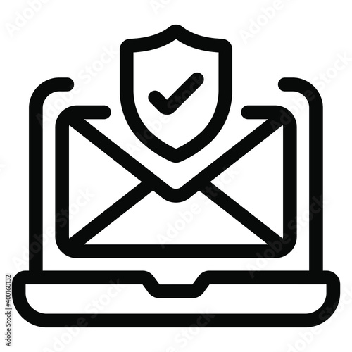 
Trendy solid icon of email security
