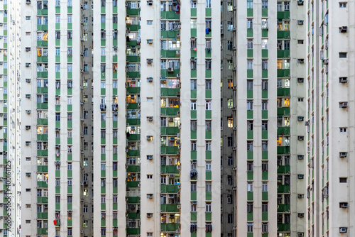 High-rise building with many units in Hong Kong photo