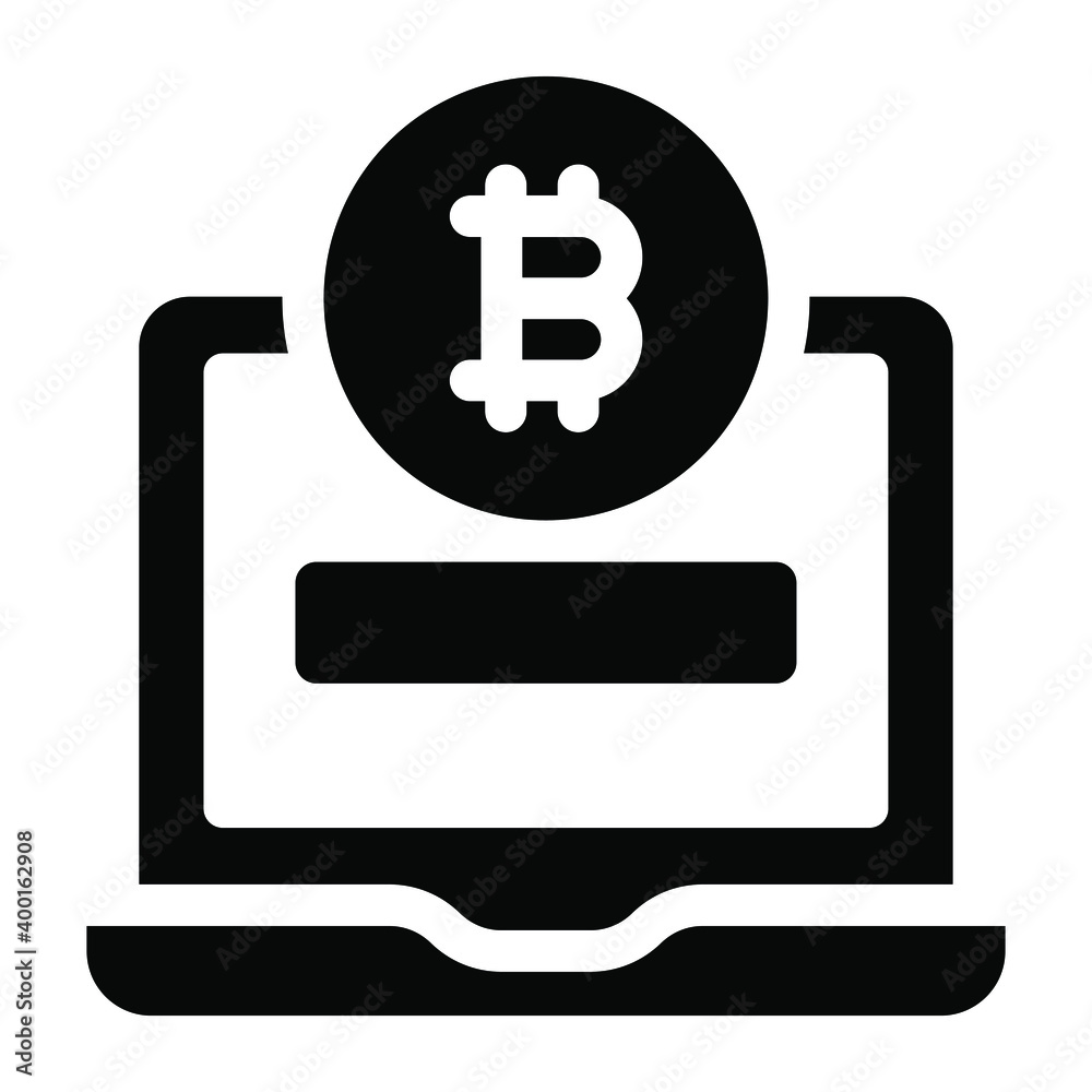Bitcoin communication vector in solid design
Bitcoin communication vector in solid design