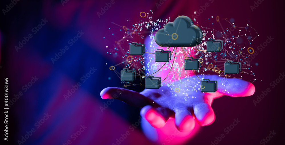 Obraz premium Digital Network and data concept.
