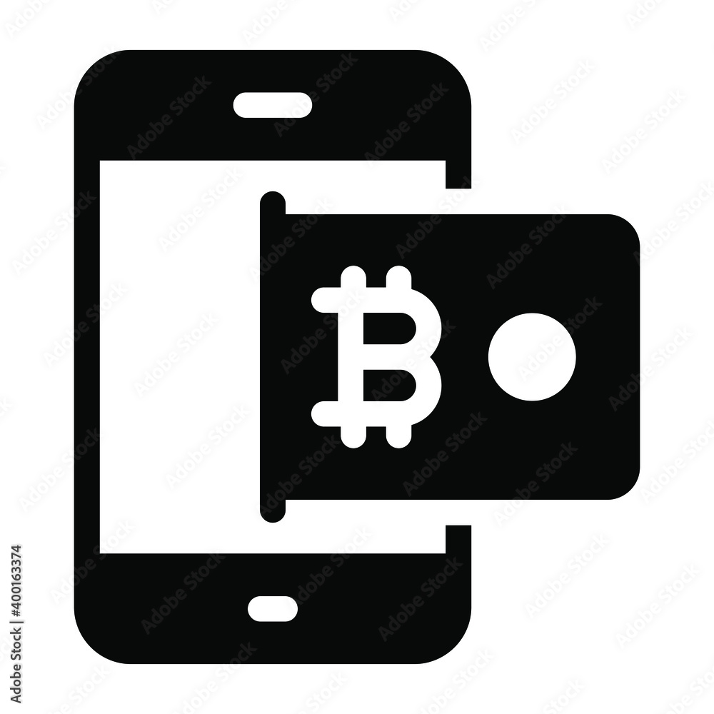 Bitcoin communication vector in solid design
Bitcoin communication vector in solid design