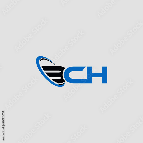 BCH letter logo design and cross shape. photo