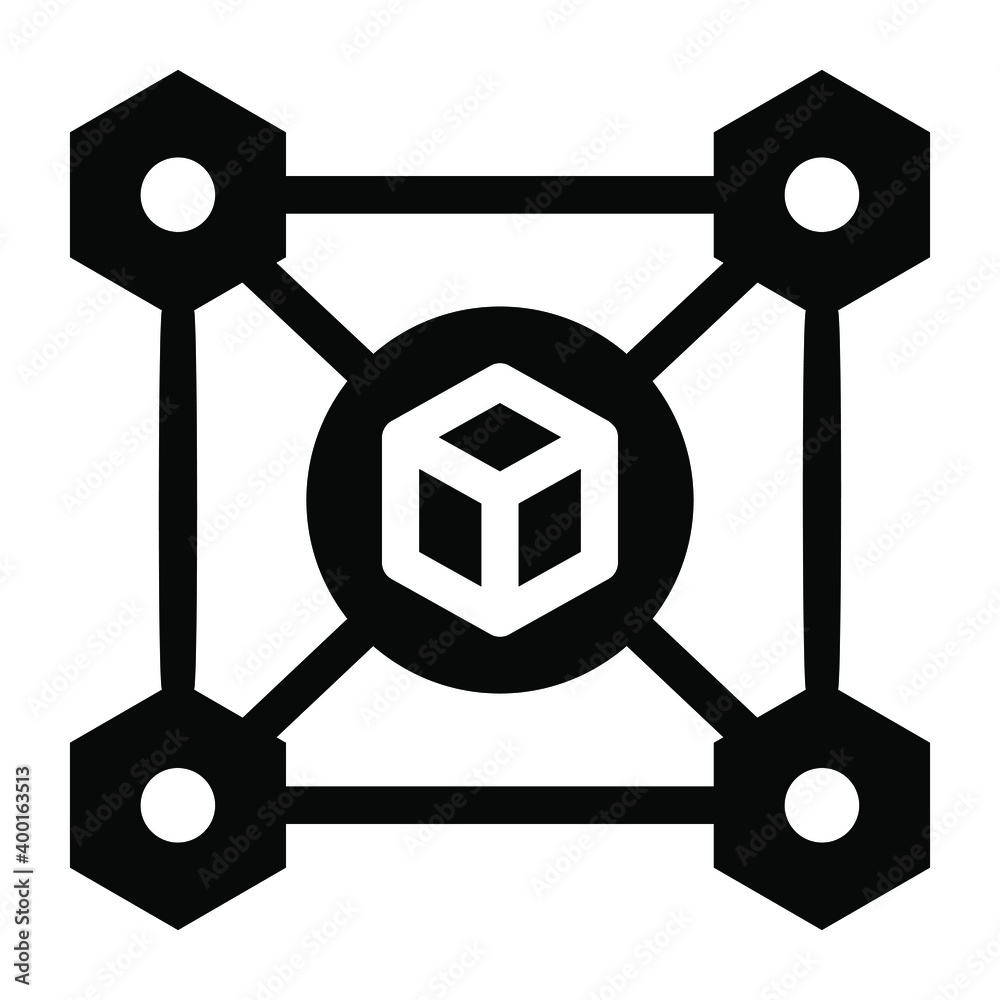 Cryptocurrency modern modules, solid icon of blockchain technology
Cryptocurrency modern modules, solid icon of blockchain technology