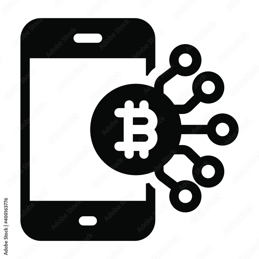 Mobile bitcoin vector of solid design, cryptocurrency app
Mobile bitcoin vector of solid design, cryptocurrency app